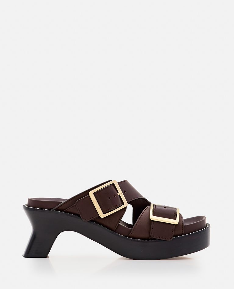 Shop Loewe Ease Heel Slide 90 In Brown