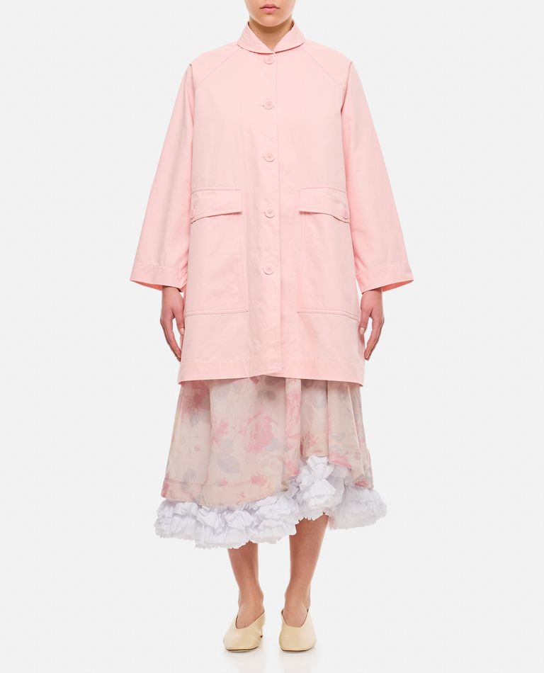 Shop Casey & Casey Mathilde Oversize Cotton Coat In Rose