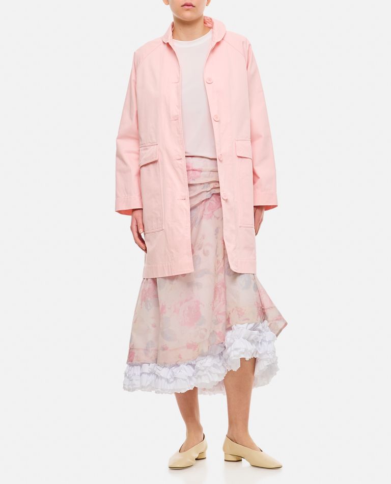 Shop Casey & Casey Mathilde Oversize Cotton Coat In Rose