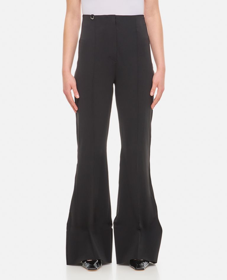 Shop Jacquemus High-waisted Bell Bottom Pant In Black