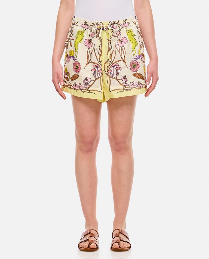 Tory Burch - SHORTS CAMP IN LINO STAMPATO_1