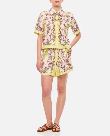 Tory Burch - SHORTS CAMP IN LINO STAMPATO