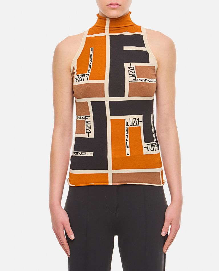 SLEEVELESS PUZZLE TOP for Women - Fendi sale | Biffi