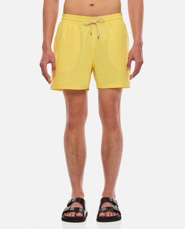 Shop Polo Ralph Lauren Mid Trunk Swimshorts In Yellow