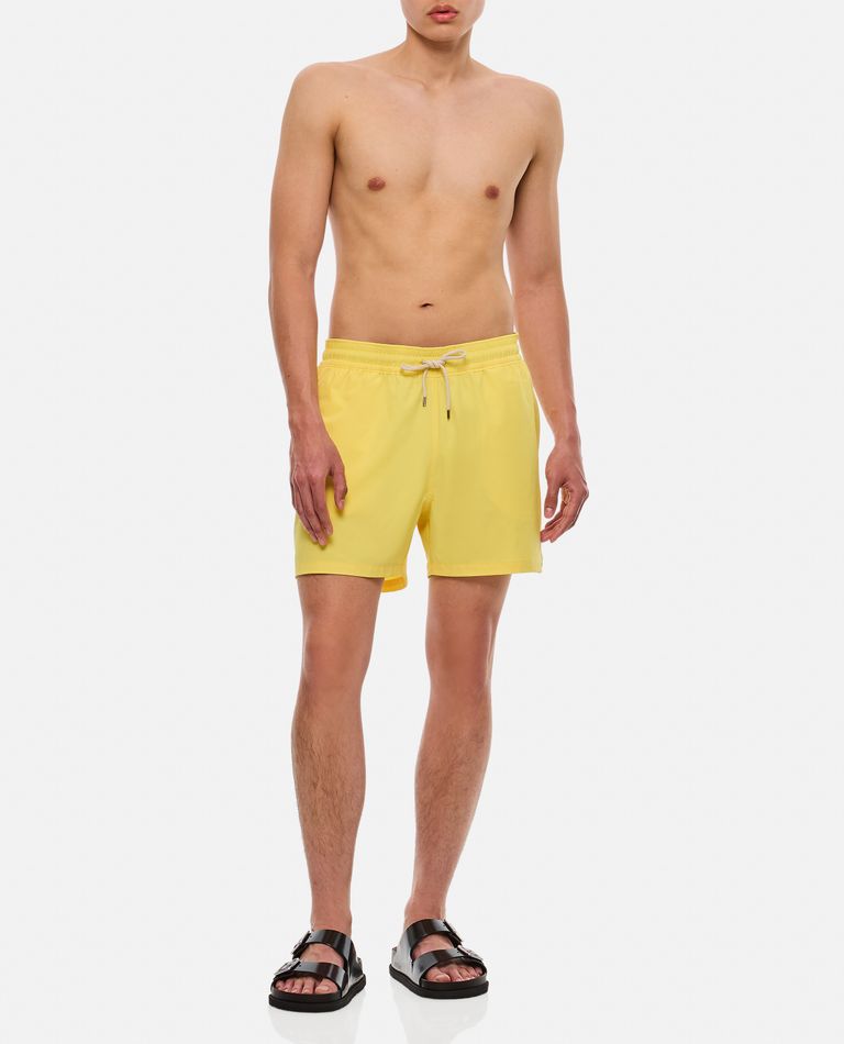 Shop Polo Ralph Lauren Mid Trunk Swimshorts In Yellow