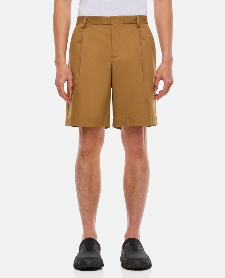 Shop Apc Cotton Shorts In Beige