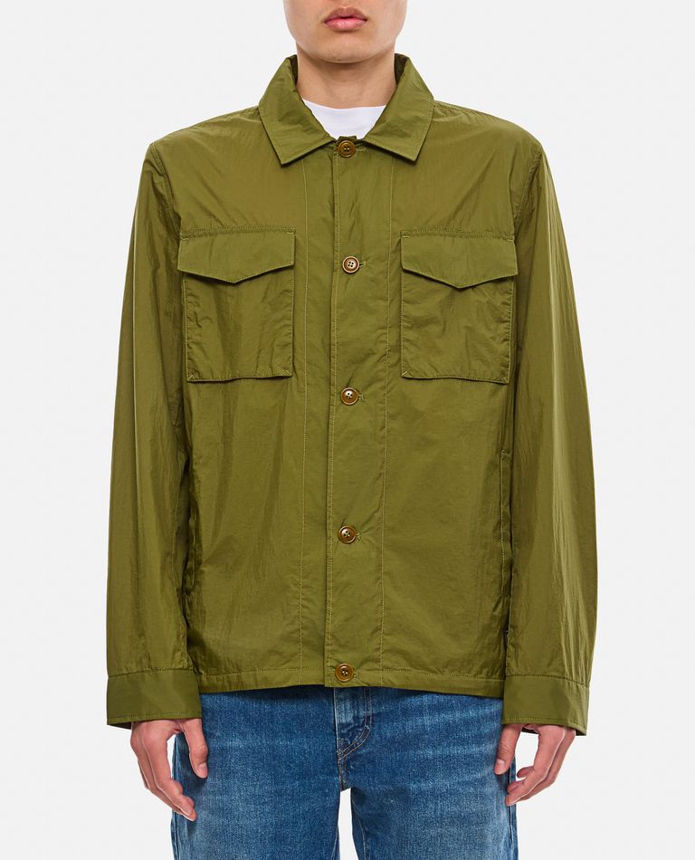 Shop Barbour International Neale Overshirt In Green