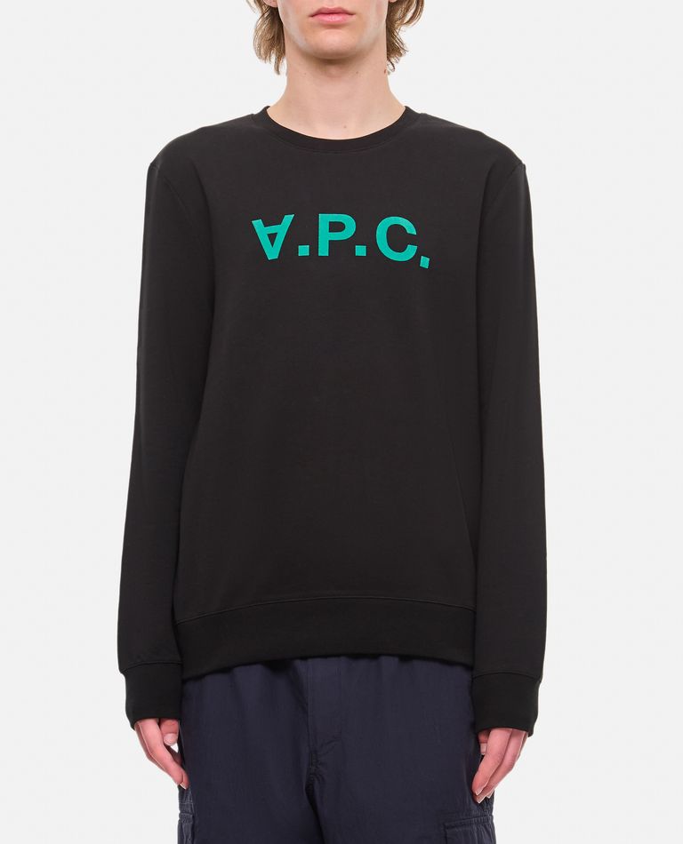 Apc Vpc Cotton Crewneck Sweatshirt In Black