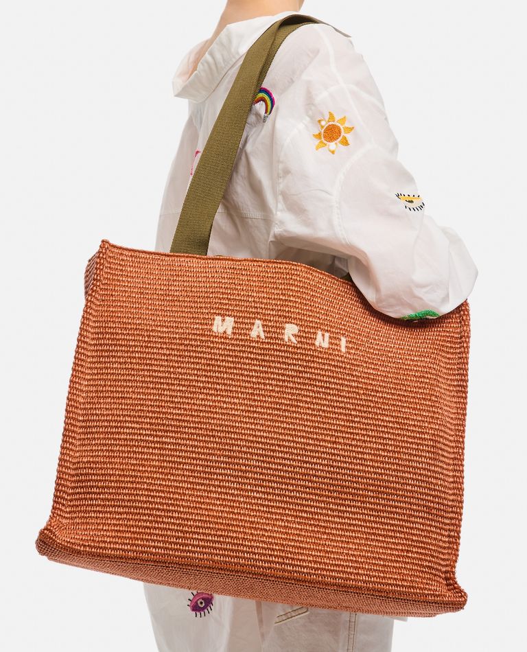 LARGE RAFFIA BASKET BAG for Women - Marni sale | Biffi LARGE RAFFIA BASKET BAG for Women - Marni sale | Biffi