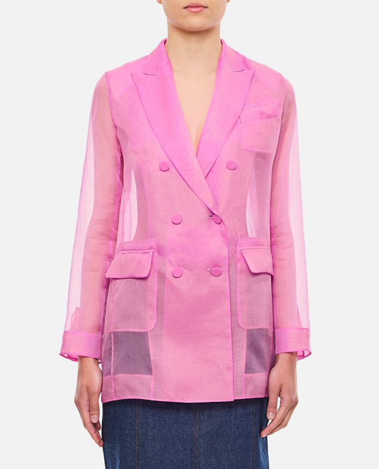 Shop Max Mara Negrar Double Breatesd Jacket In Rose