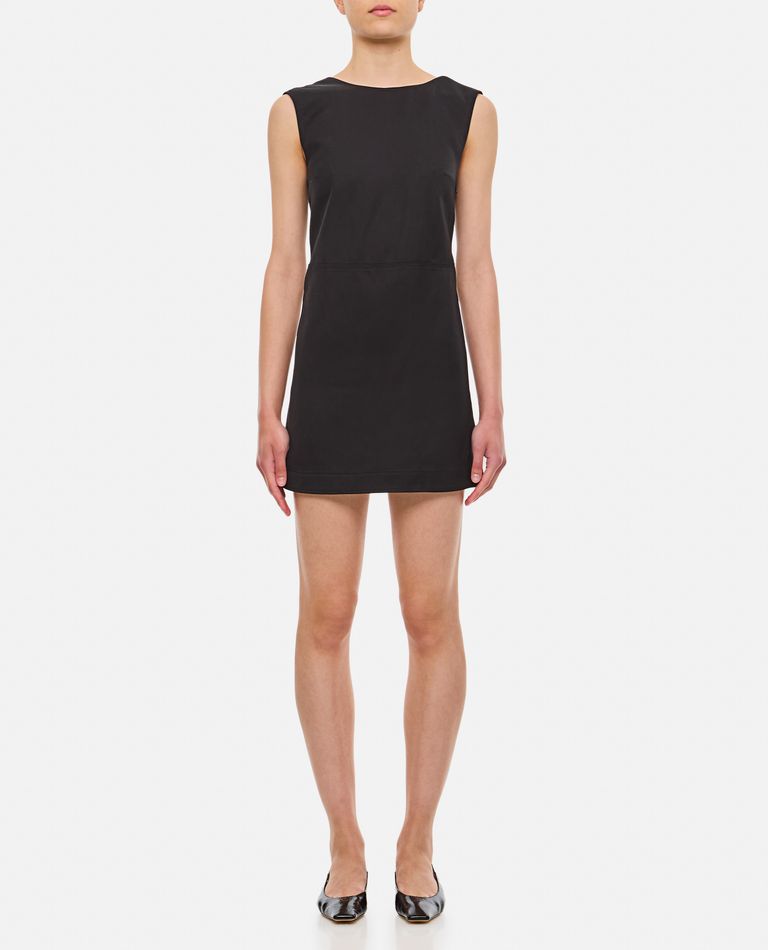 Loulou Studio Hoya Sleeveless Viscose Blend Mini Dress In Black