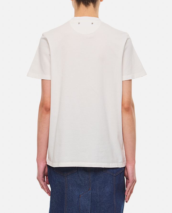 Golden Goose - REGULAR DISTRESSED COTTON T-SHIRT WITH EMBROIDERY_5