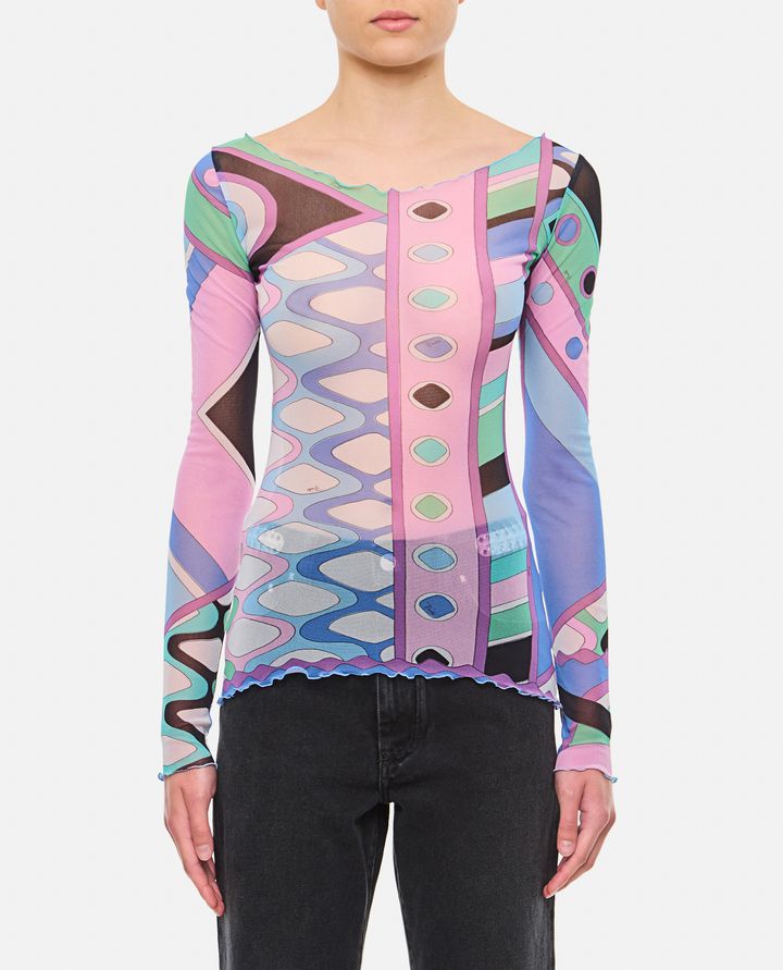 Emilio Pucci - LONG SLEEVE TULLE T-SHIRT_1