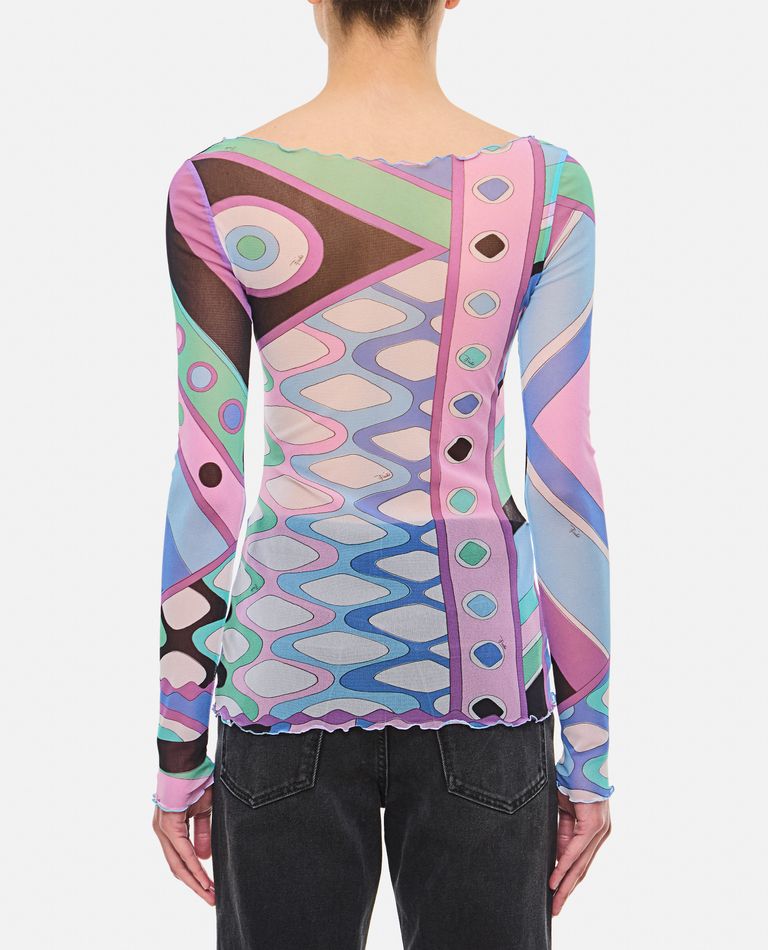 LONG SLEEVE TULLE T-SHIRT for Women - Emilio Pucci sale | Biffi