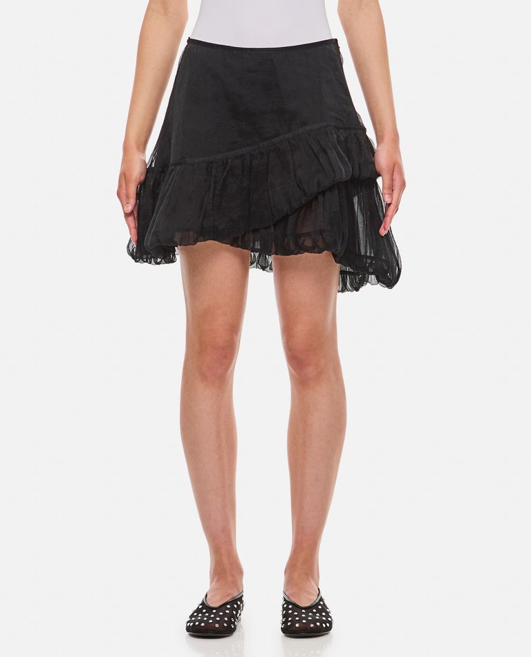 Shop Kiko Kostadinov Lozen Gathered Skirt In Black