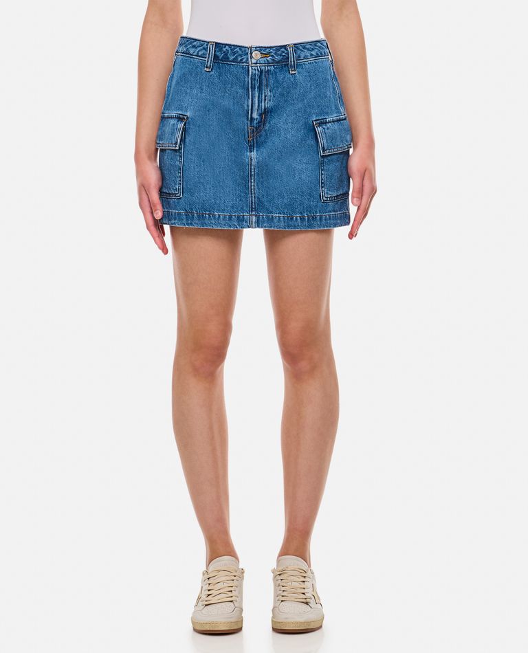 Shop Levi Strauss & Co Cargo Mini Denim Skirt In Blue