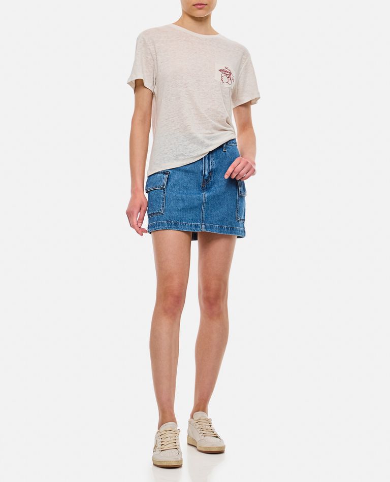 Shop Levi Strauss & Co Cargo Mini Denim Skirt In Blue