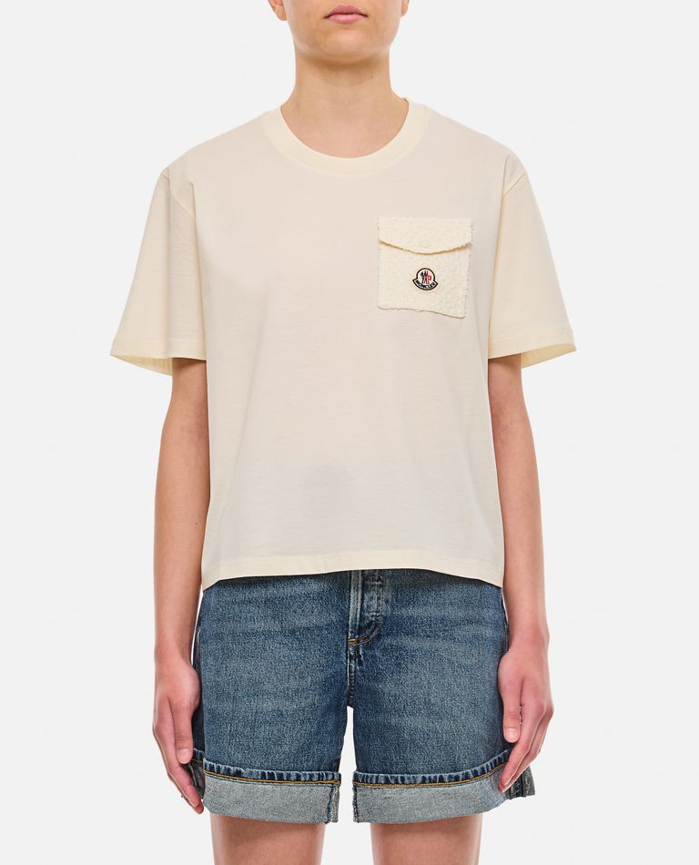 Shop Moncler Ss T-shirt In White
