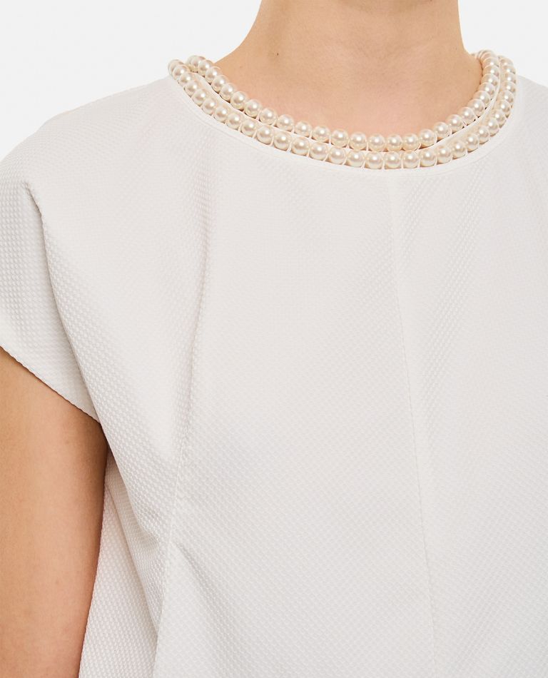 トップス yokochan Pearl Circular Blouse Yoko Chan Circular Blouse with Pearls, Size 36