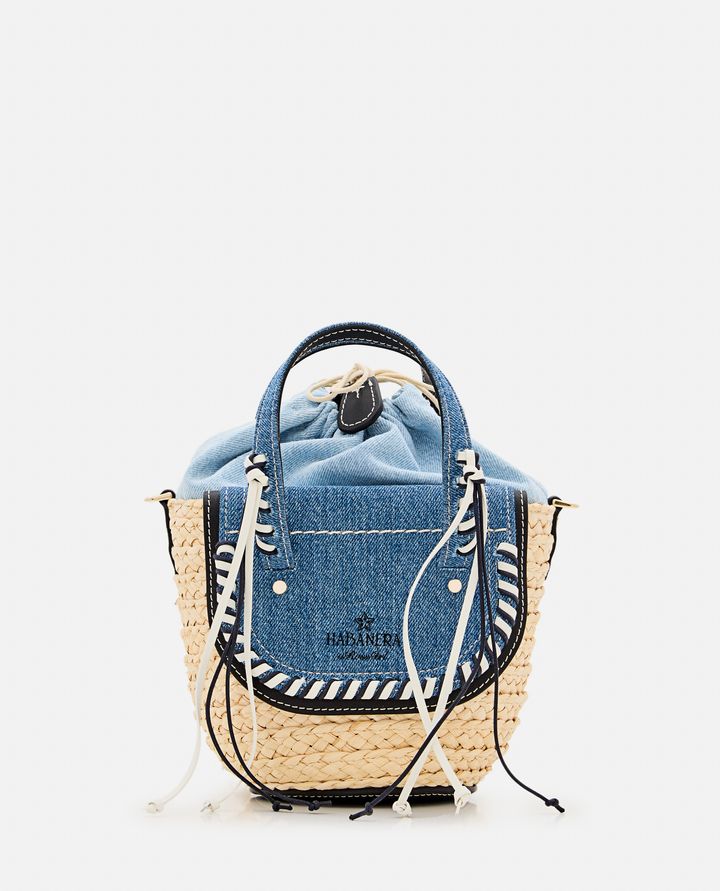 Cuba Lab - HABANERA STRAW DENIM HANDBAG_1