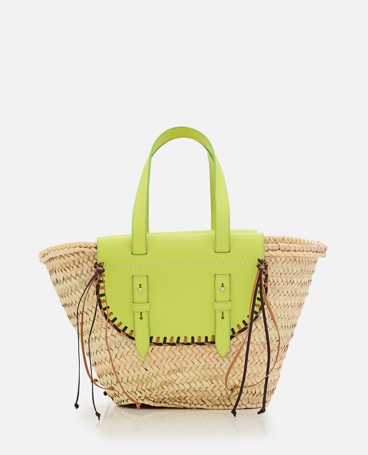 Cuba Lab - TROPICANA STRAW AND LEATHER TOTE BAG_4