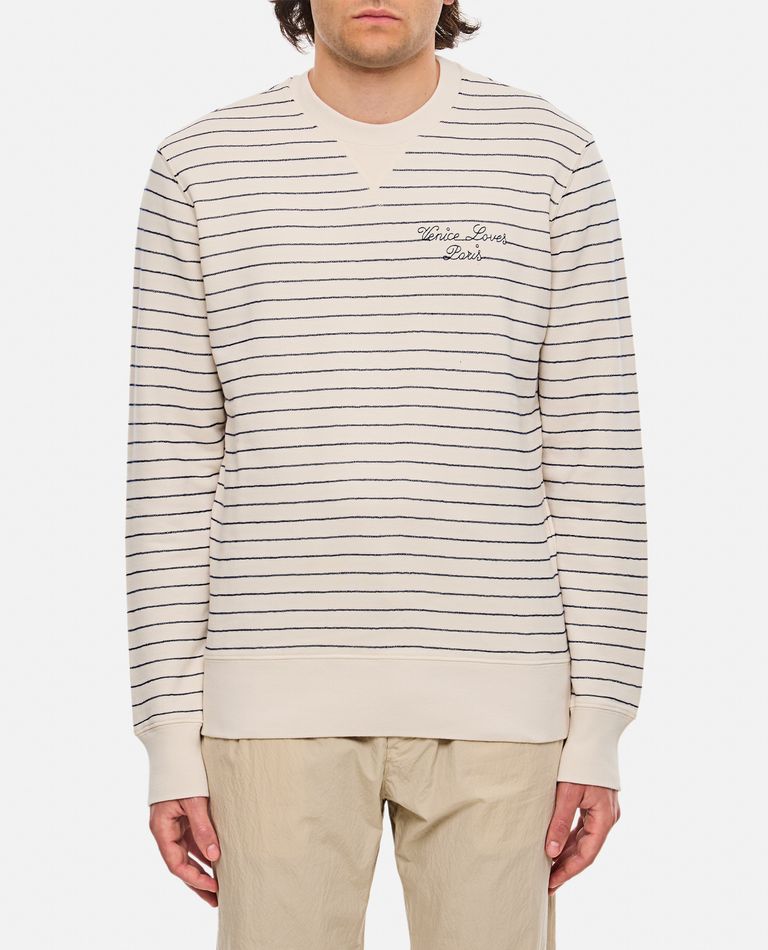 Striped sweatshirt mens sale