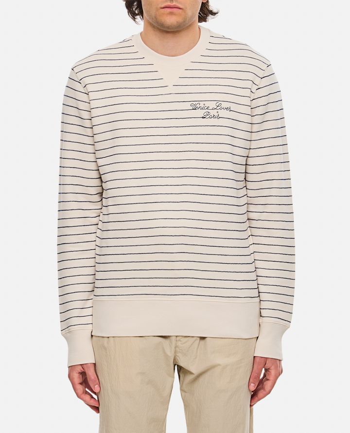 Golden Goose - STRIPED COTTON CREWNECK SWEATSHIRT_1