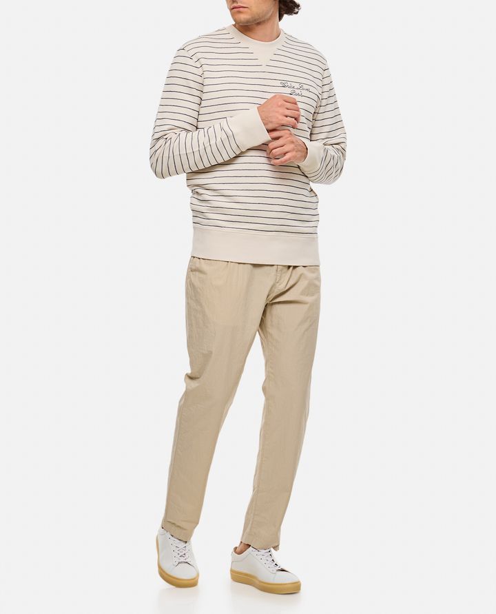 Golden Goose - STRIPED COTTON CREWNECK SWEATSHIRT_2