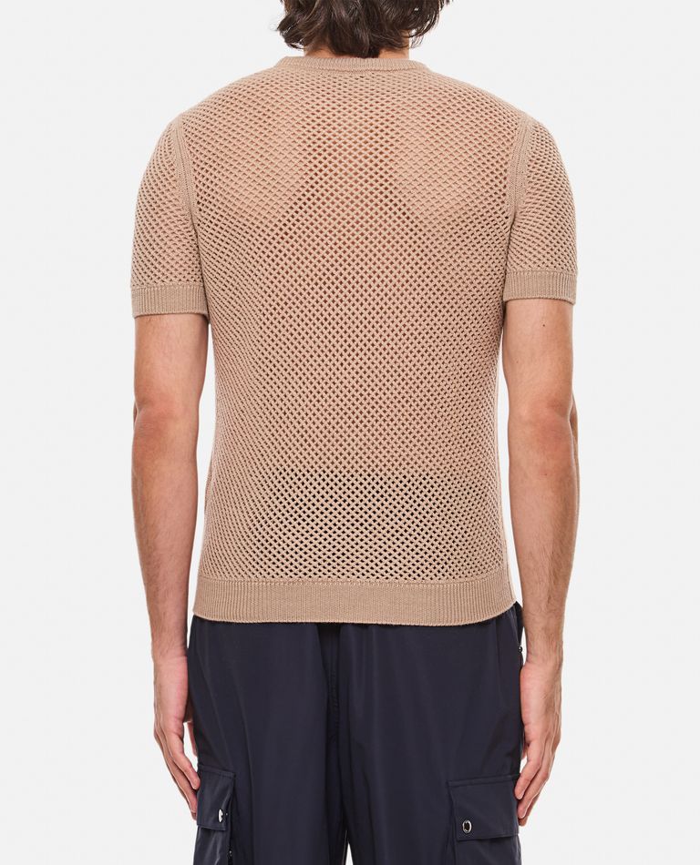 VIP【送料関税込】FENDI FF COTTON BLEND KNITTED T-SHIRT FENDI FF-pattern Knitted T-shirt | White | FARFETCH ZA