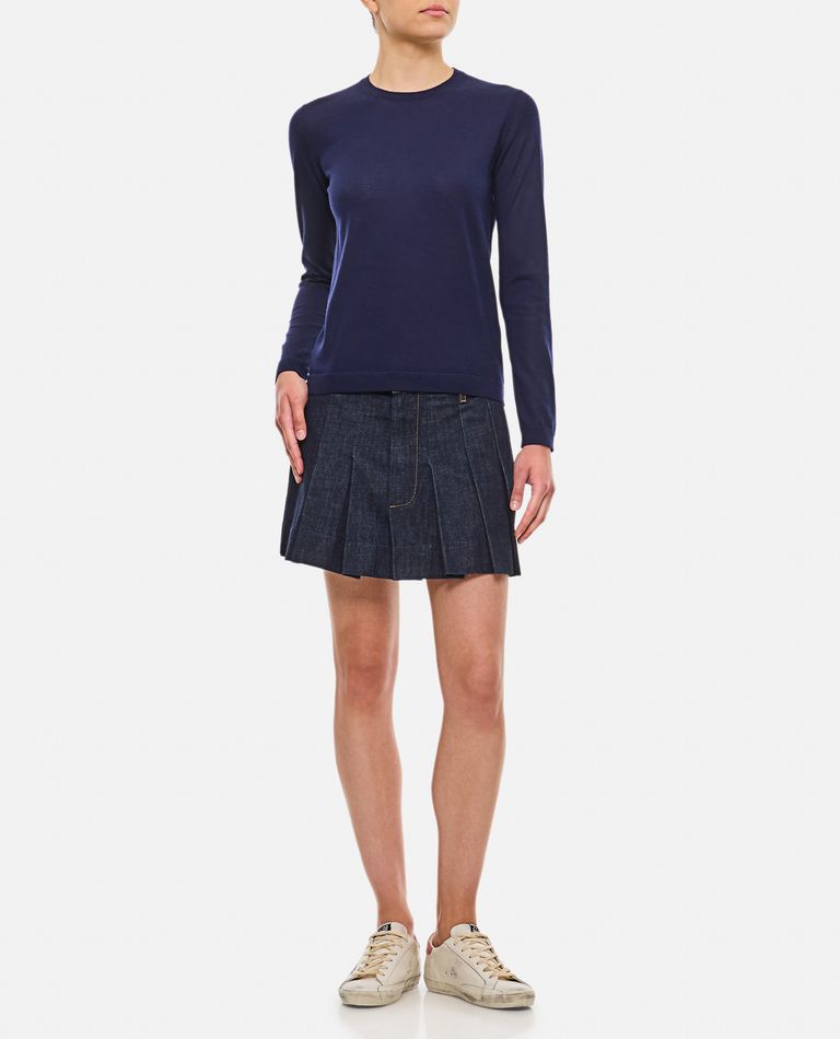 Shop Ralph Lauren Cashmere Jersey Pullover In Blue