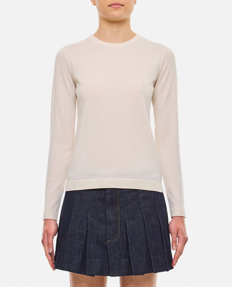 Shop Ralph Lauren Cashmere Jersey Pullover In White