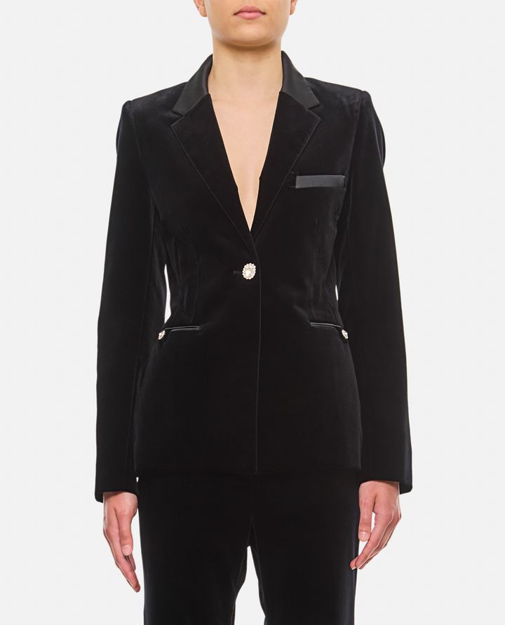 Rabanne - SINGLE BREASTED VELVET JACKET_1