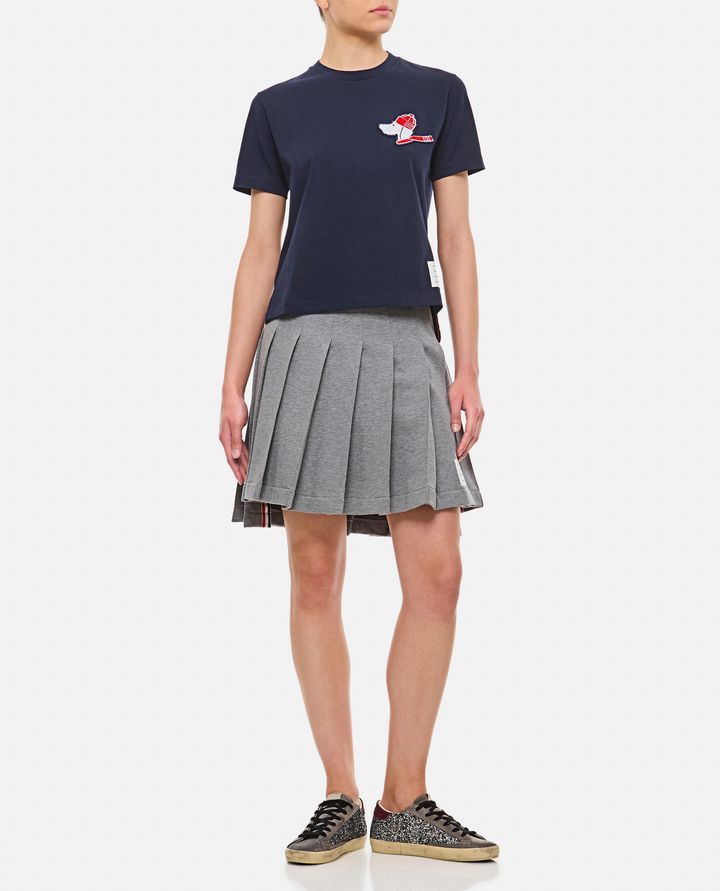 Thom Browne - T-SHIRT MANICA CORTA CON DETTAGLIO RICAMATO_2