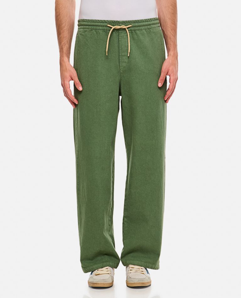 Shop Apc Vincent Cotton Trousers In Green