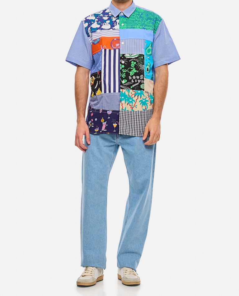 Shop Junya Watanabe Short Sleeve Patch T-shirt In Multicolor