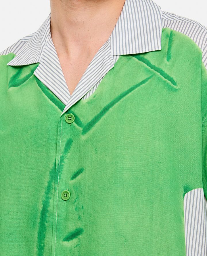 JW Anderson - CAMICIA A MANICHE CORTE STAMPA JW ANDERSON X CLAY TROMPE L'OEIL_4