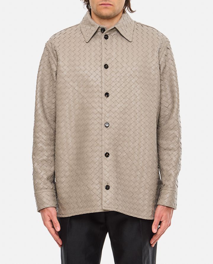 Bottega Veneta - INTRECCIO LEATHER SHIRT_1