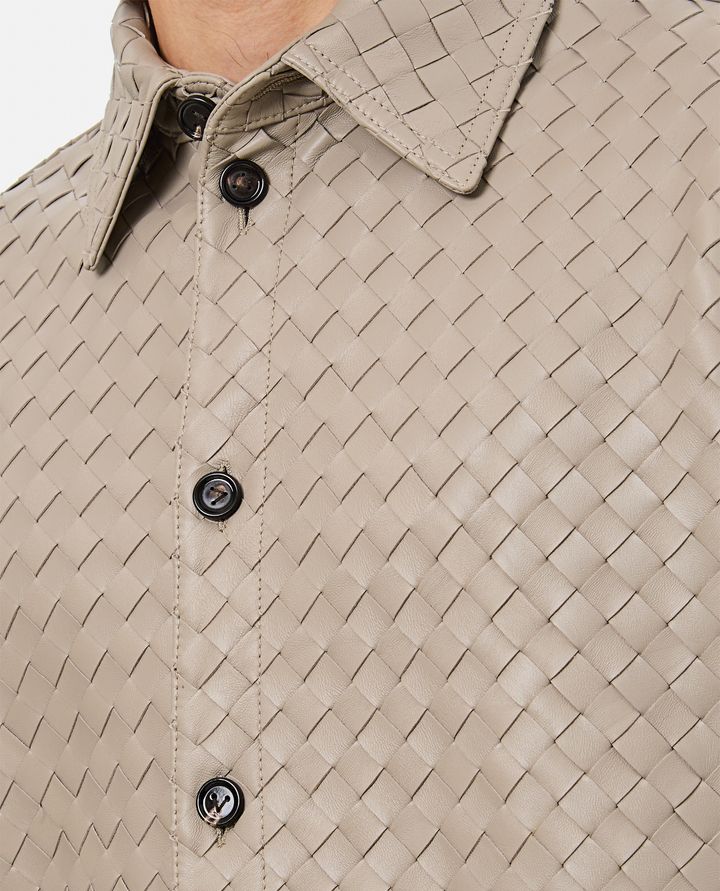 Bottega Veneta - INTRECCIO LEATHER SHIRT_4