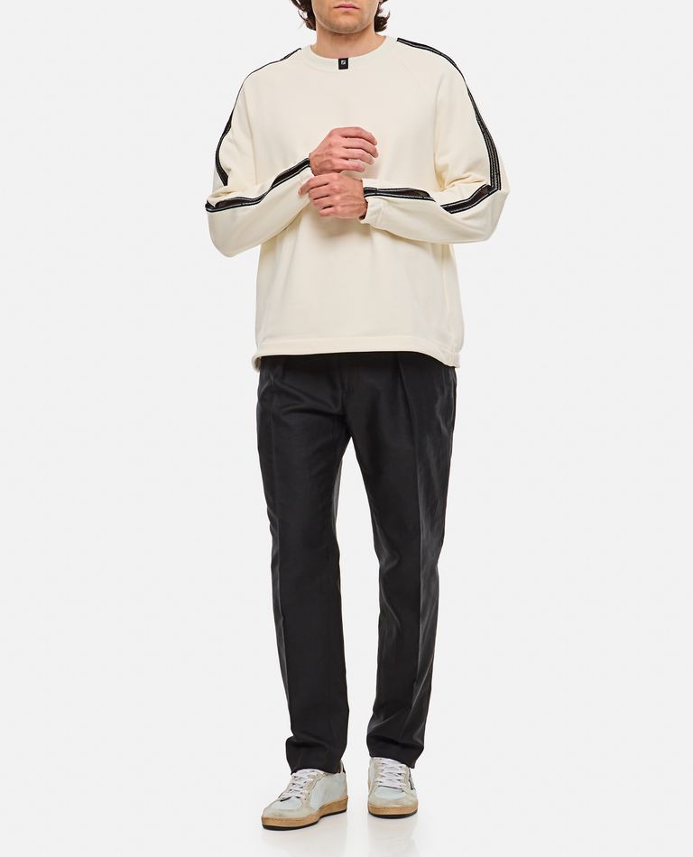 Shop Fendi Heavy Jersey Raglan Sweatshirt In White