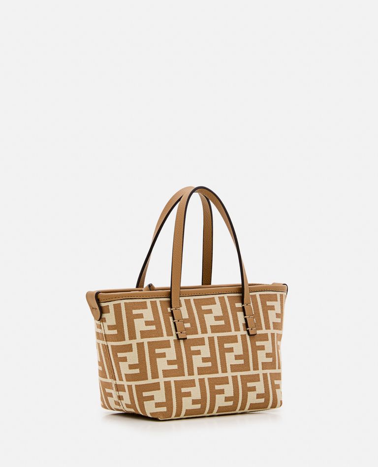 Shop Fendi Mini Roll Shopping Bag In Brown