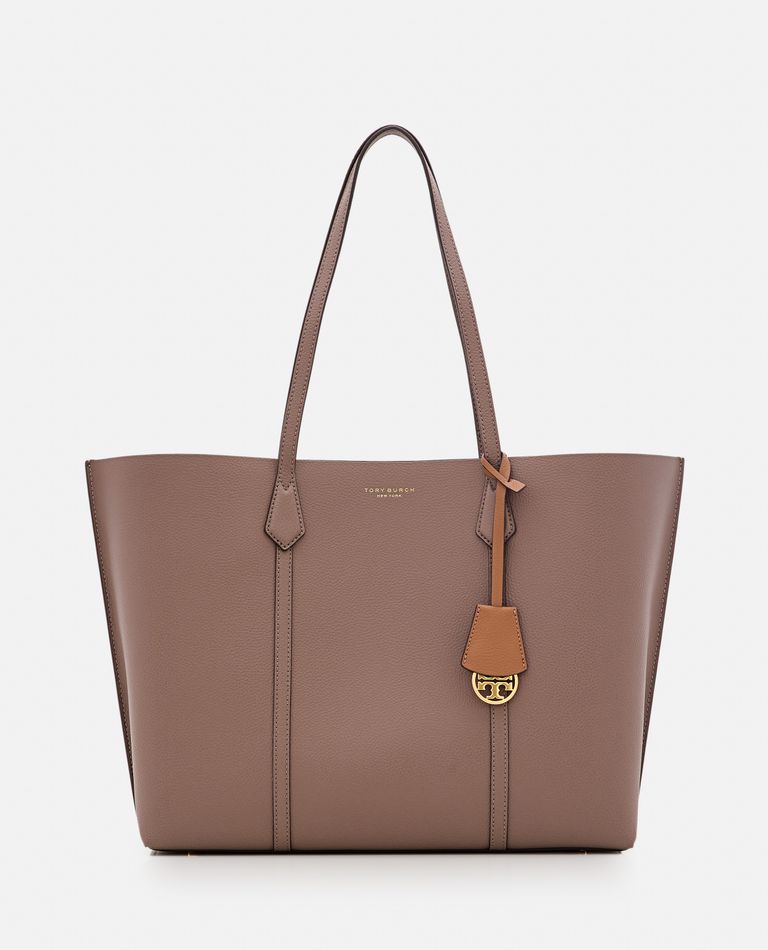 Shop Tory Burch Perry Triple-compartment Tote Bag In Beige