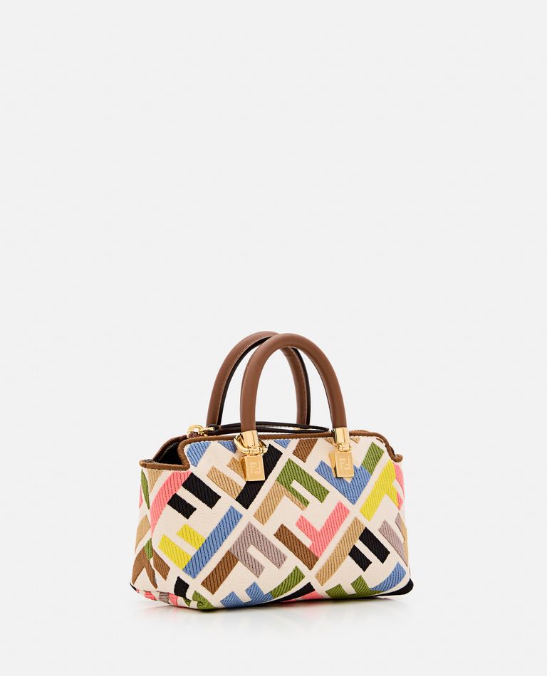 Shop Fendi Mini By The Way Leather Handbag In Multicolor