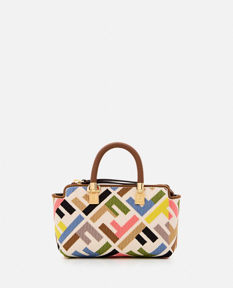 Shop Fendi Mini By The Way Leather Handbag In Multicolor