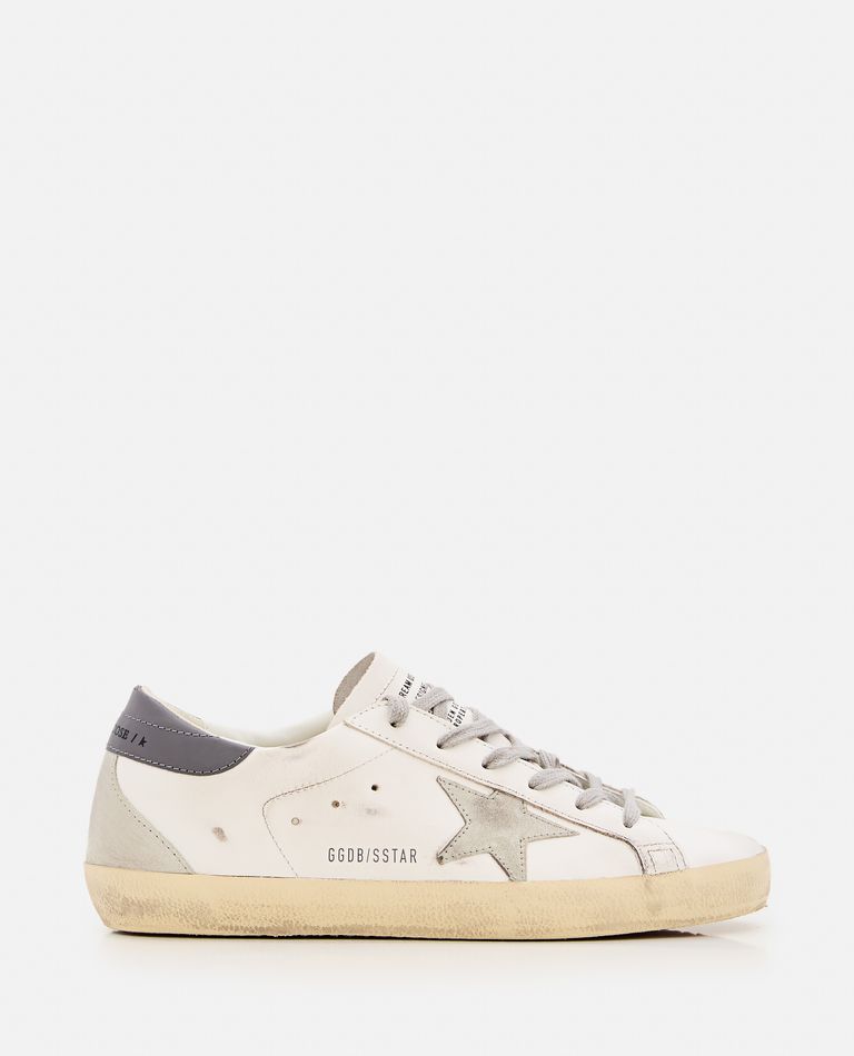 Golden Goose White Low Top Sneakers With Star Patch In White