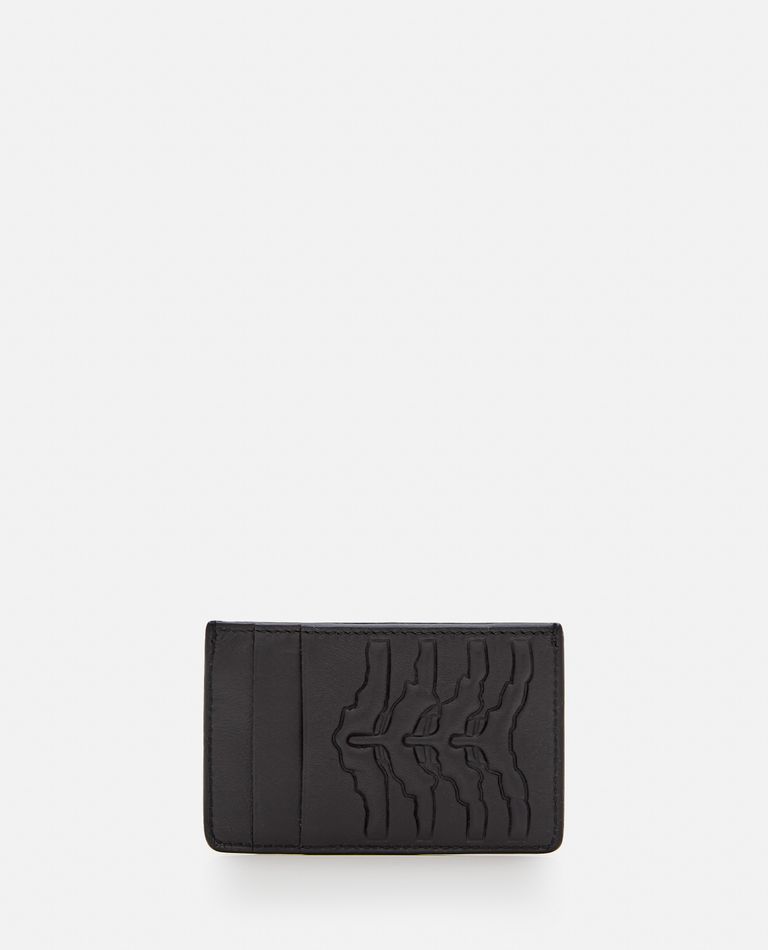 Shop Alexander Mcqueen Leather Card Holder In Black