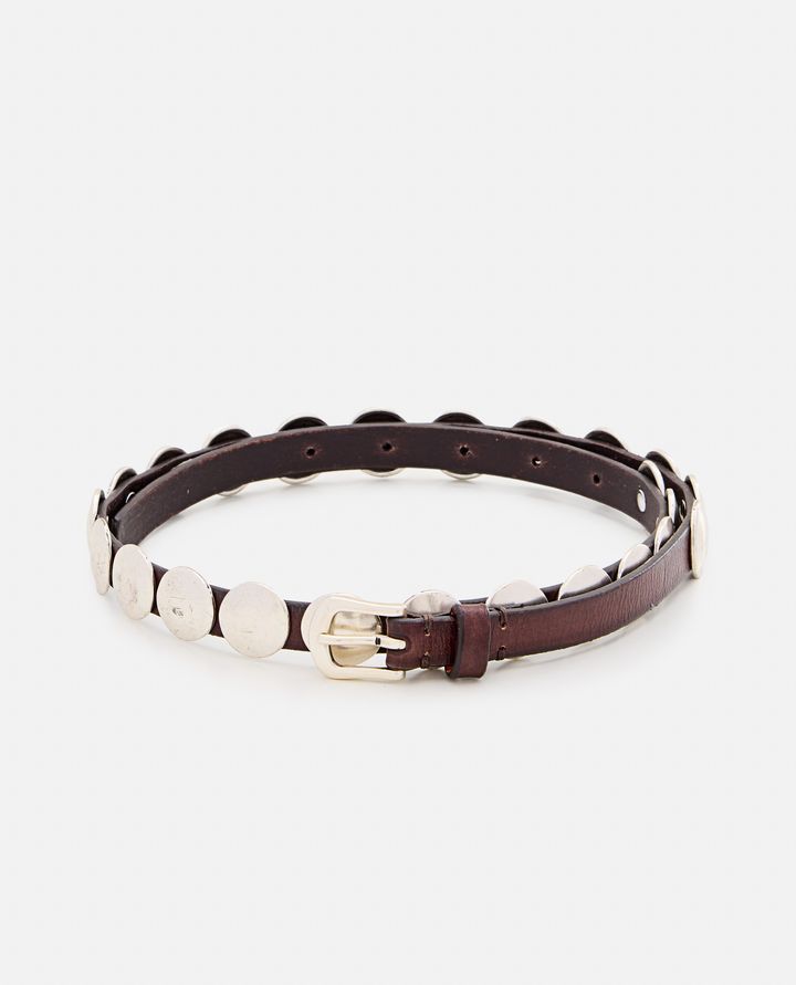 Golden Goose - TRINIDAD STUDS THIN LEATHER BELT_1