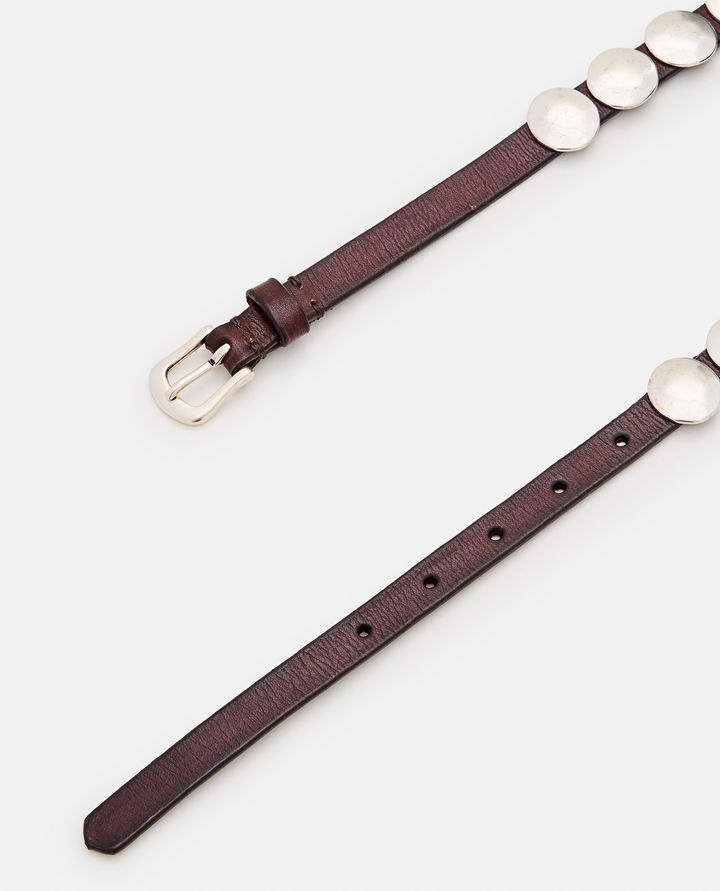 Golden Goose - TRINIDAD STUDS THIN LEATHER BELT_2