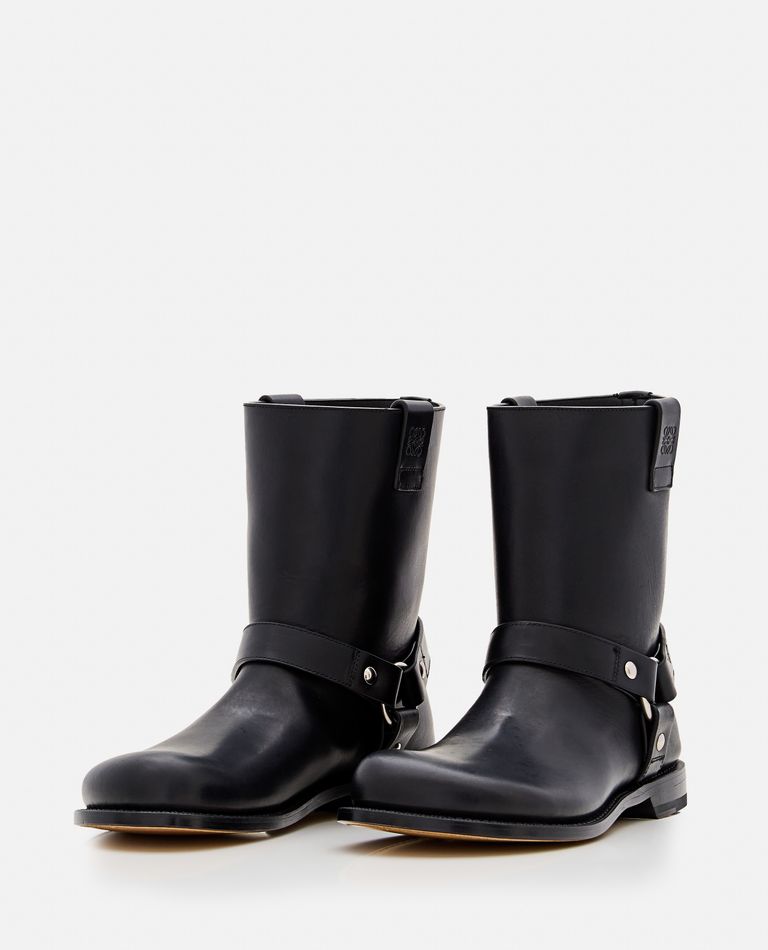 Shop Loewe Campo Biker Boot In Black