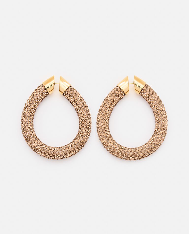 Shop Rabanne Tube Mesh Earrings In Gold