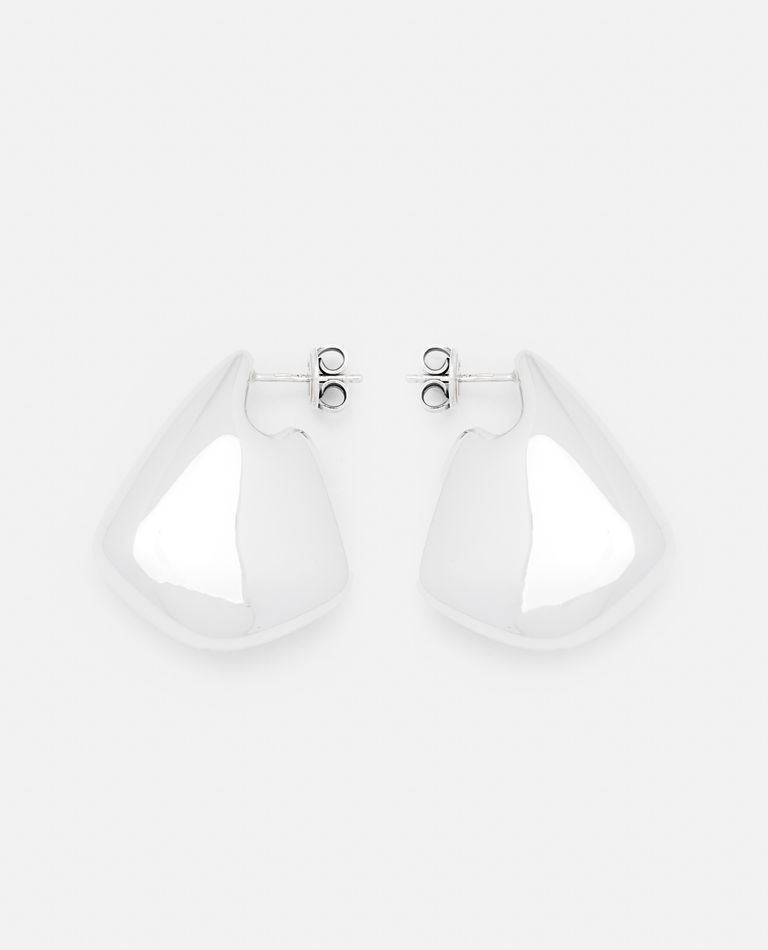 Shop Bottega Veneta Small Fin Earrings In Silver